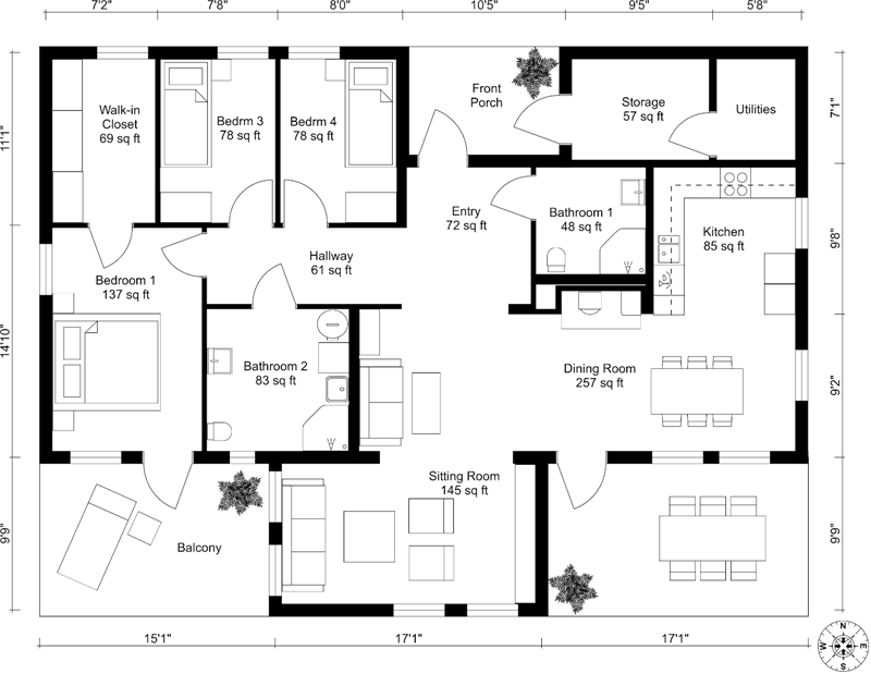 Building-1 Floor Plan